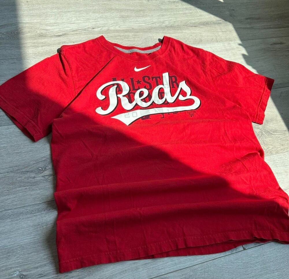 Nike Center Swoosh Reds Baseball T-shirt 2015 Medium Men